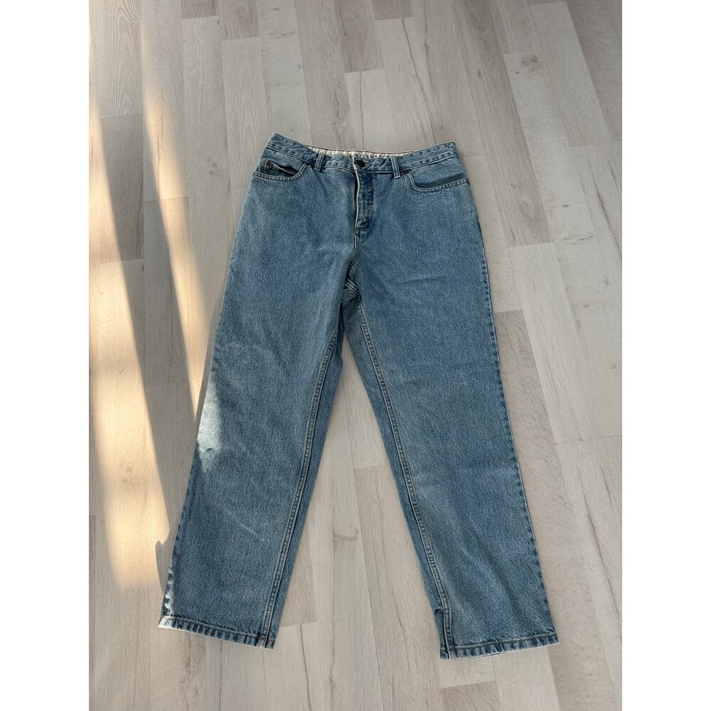 Vintage Land's End 90s Light Wash High Rise Straight Jeans Size 10P Cotton